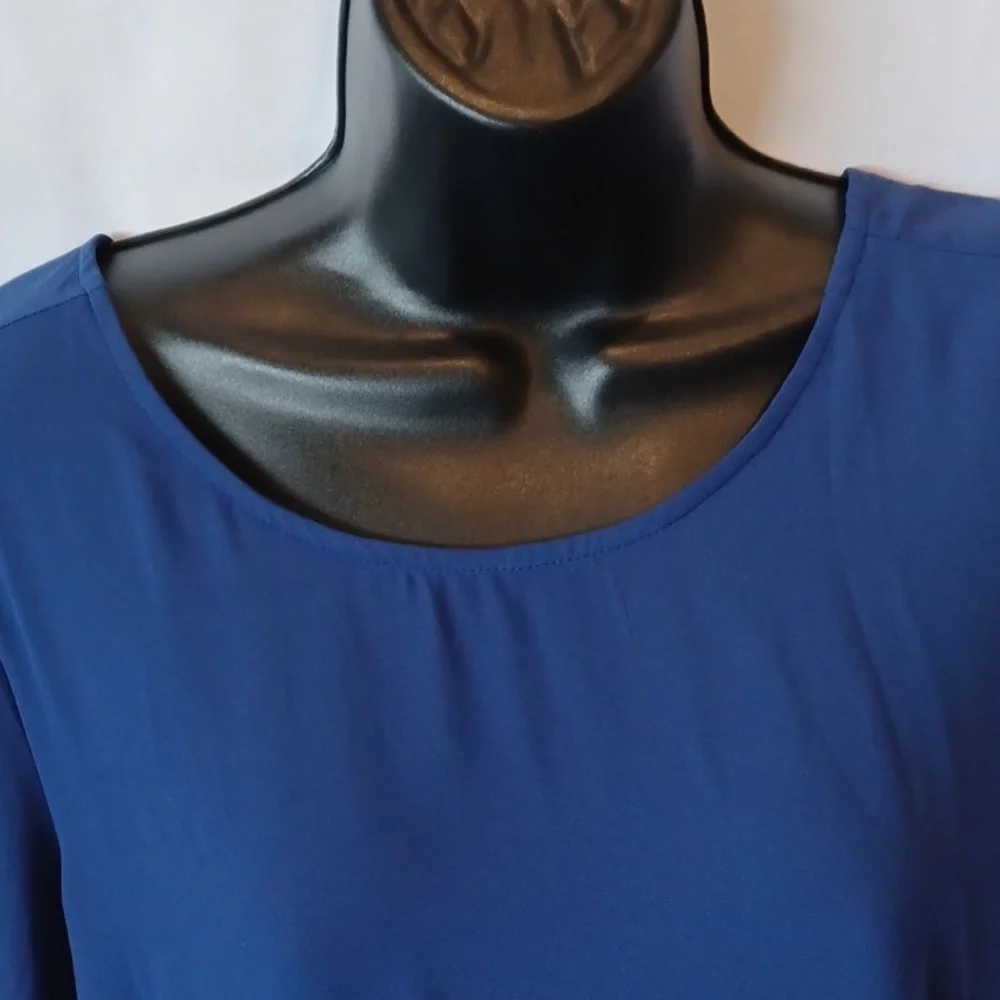 BLACK Rainn lace detail Royal Blue Sheath dress, lined